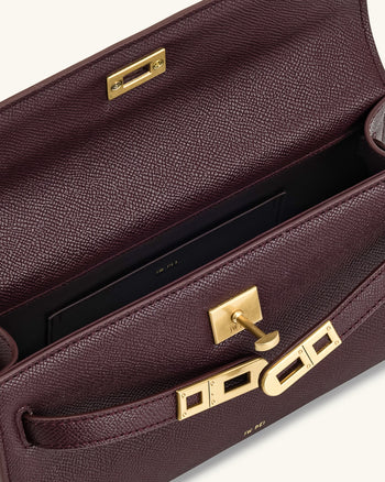 Noor Henkeltasche – Dunkelburgunder