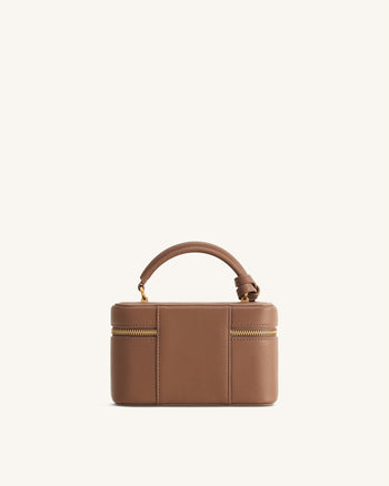 Cleo Box Shape Top Handle Tasche - Braun