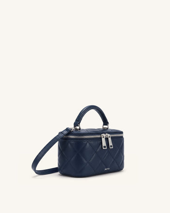 Vivienne Gesteppte Vanity-Henkeltasche - Marineblau