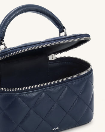 Vivienne Gesteppte Vanity-Henkeltasche - Marineblau