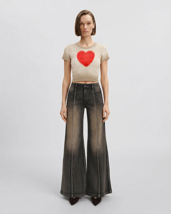 The Shrunken Faded Love T-Shirt - Dirty Oat