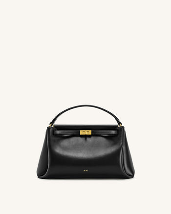 Carmen Handtasche mit Henkel – Schwarz