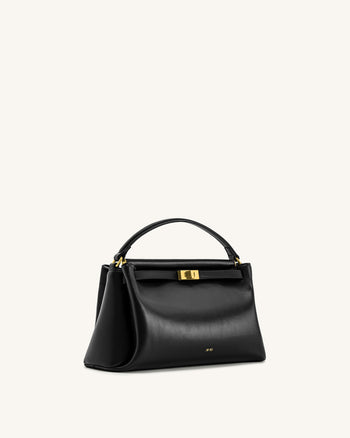 Carmen Handtasche mit Henkel – Schwarz
