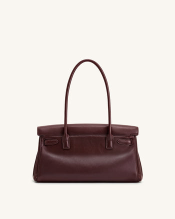 Yara Schultertasche – Dunkles Burgunderrot