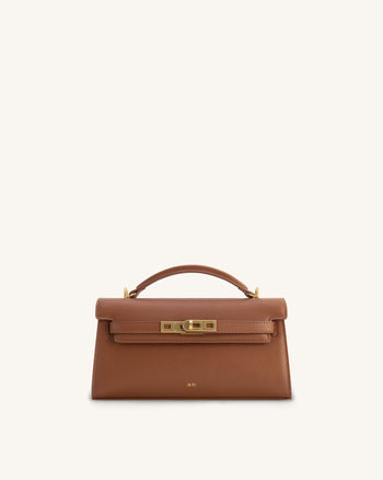 Noor Handtasche mit oberem Griff – Braun