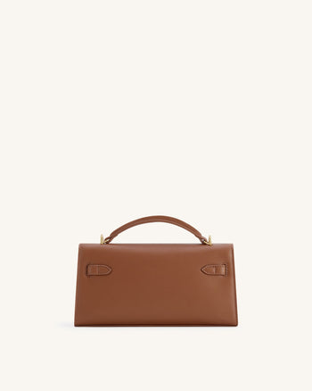 Noor Handtasche mit oberem Griff – Braun