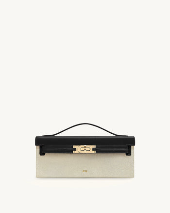 Bria Strukturierte Henkeltasche – Schwarzes Canvas