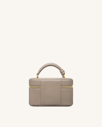 Cleo Box Shape Top Handle Tasche - Taupe