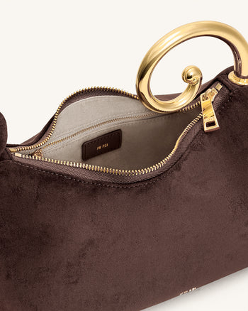 Nell Fransen Hardware Top Handle Tasche - Dunkelbraun
