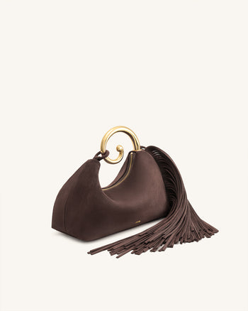Nell Fransen Hardware Top Handle Tasche - Dunkelbraun