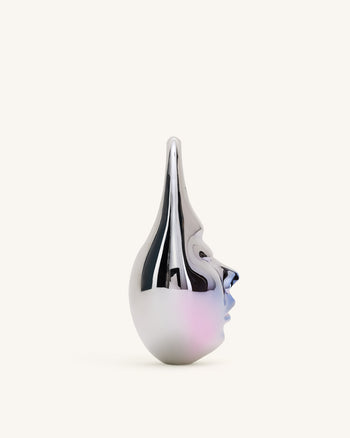 Lillian Gesicht Halbmond-Taschengrifftasche – Silber