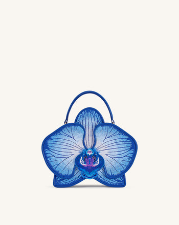 Flora orchideenförmige Henkeltasche – Blau