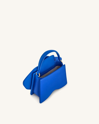 Flora orchideenförmige Henkeltasche – Blau
