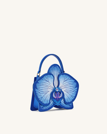 Flora orchideenförmige Henkeltasche – Blau