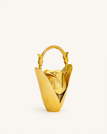 Ella Tulpenvasen-Henkeltasche - Gold