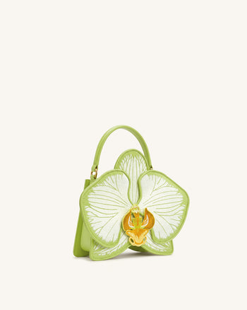 Flora Orchid geformte Handtasche - Hellgrün