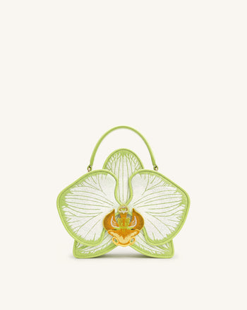 Flora Orchid geformte Handtasche - Hellgrün