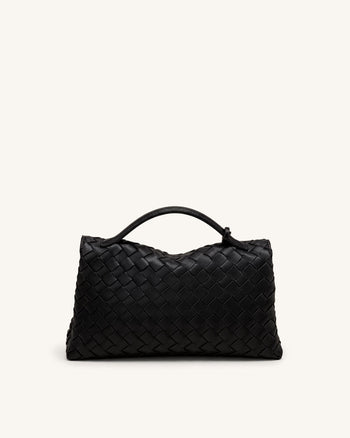 Celeste Gewebte Envelope-Tasche - Schwarz
