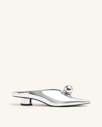 Helena Gold Sphere Mules mit Spitze - Silber
