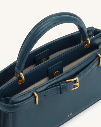 Elena Klassische Henkeltasche - Navyblau