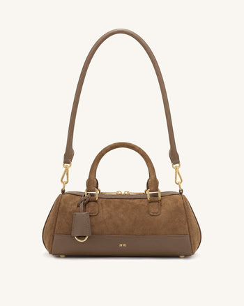 Josie Barrel-Schultertasche – Braun