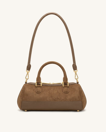 Josie Barrel-Schultertasche – Braun