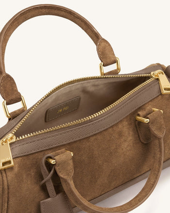 Josie Barrel-Schultertasche – Braun