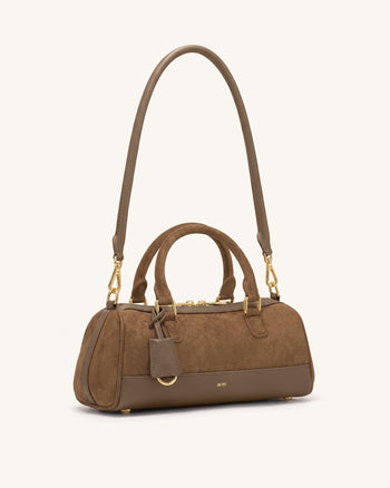 Josie Barrel-Schultertasche – Braun