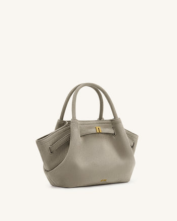 Hana Mini-Tasche aus Kunstwildleder - Grau