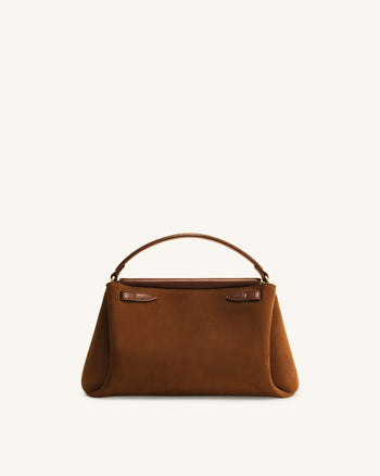 Carmen Henkeltasche aus Kunstwildleder - Braun