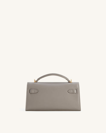 Noor Handtasche mit oberem Griff – Elefantengrau