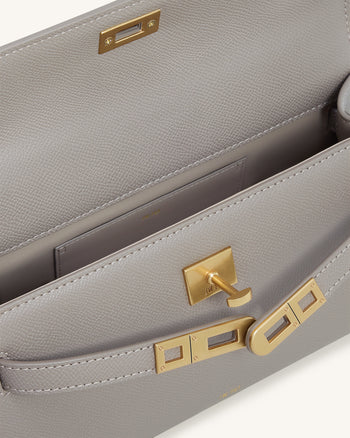 Noor Handtasche mit oberem Griff – Elefantengrau