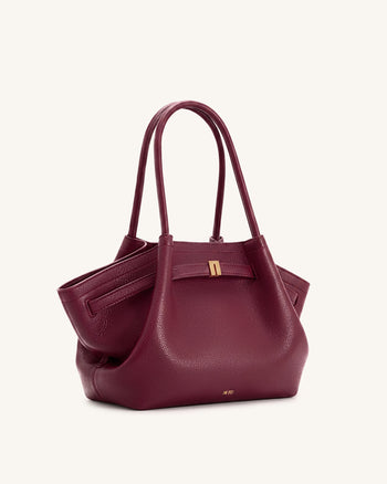 Hana Mittlere Tasche - Burgunderrot