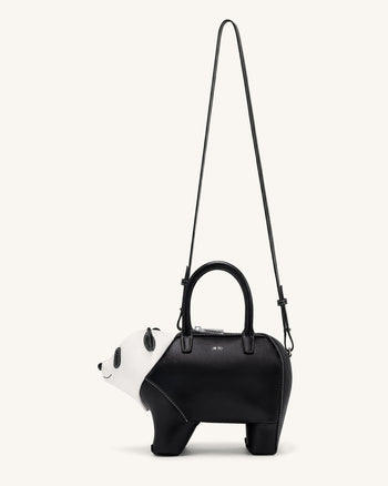 Adeline Panda-Handtasche - Schwarz