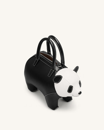 Adeline Panda-Handtasche - Schwarz