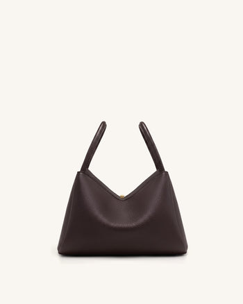 Maelle Henkeltasche mit Dackel-Charm - Dunkelbraun