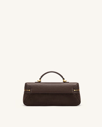 Cleo Vanity Bag aus Wildlederimitat - Dunkelbraun