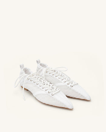 Ava Schnürschuhe aus Mesh - Weiß