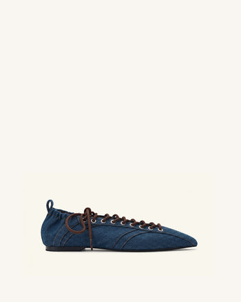 Ava Schnürschuhe - Denimblau