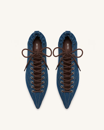 Ava Schnürschuhe - Denimblau