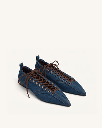 Ava Schnürschuhe - Denimblau