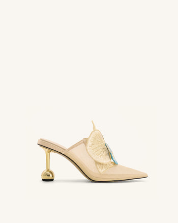 Sofia Orchid Sphere Absatz-Mules - Beige