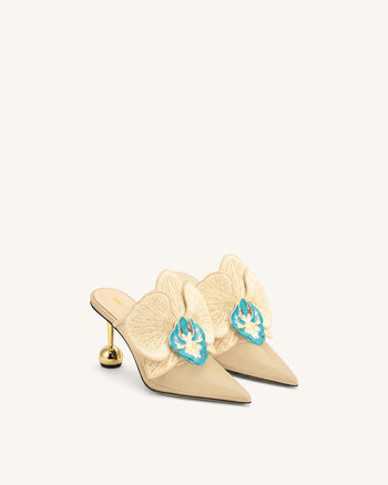 Sofia Orchid Sphere Absatz-Mules - Beige