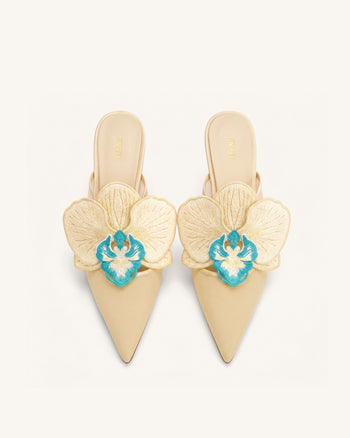 Sofia Orchid Sphere Absatz-Mules - Beige