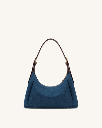 Velora Denim-Schultertasche - Blaues Denim