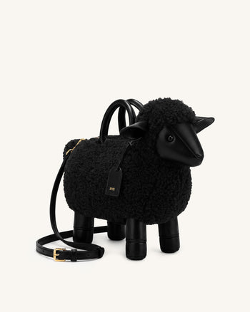 Luna Schaf-Henkeltasche - Schwarz