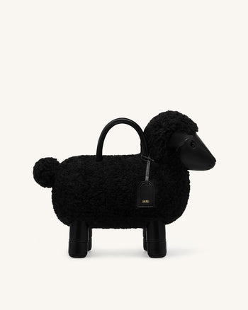 Luna Schaf-Henkeltasche - Schwarz