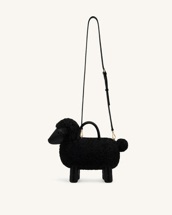 Luna Schaf-Henkeltasche - Schwarz
