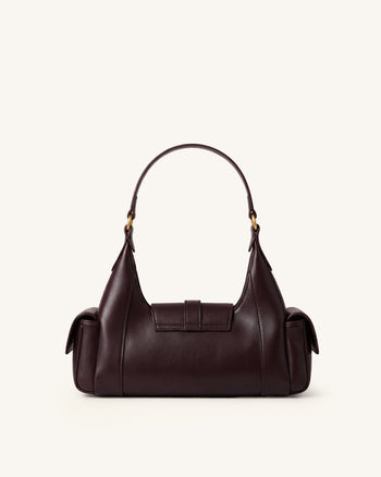 Estelle Pocket-Schultertasche - Dunkelbraun