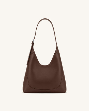 Willow Weiche Hobo-Schultertasche - Dunkelbraun